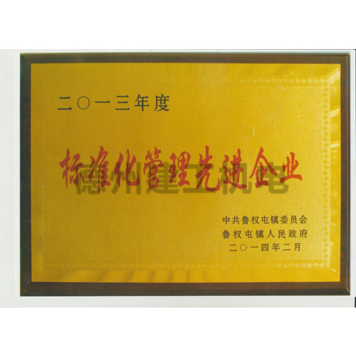 標準化管理先進企業(yè)